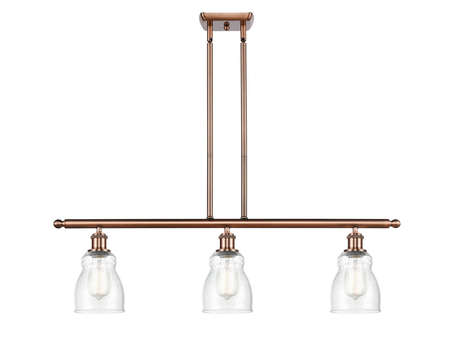 Innovations 516-3I-AC-G394 Three Light Island Pendant, Antique Copper
