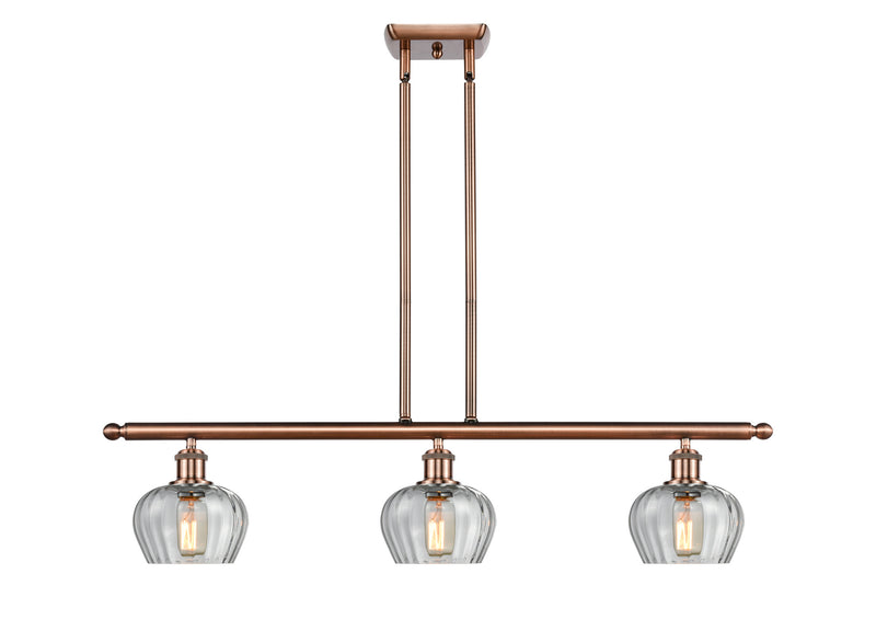 Innovations 516-3I-AC-G92 Three Light Island Pendant, Antique Copper