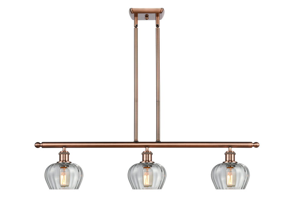 Innovations 516-3I-AC-G92 Three Light Island Pendant, Antique Copper