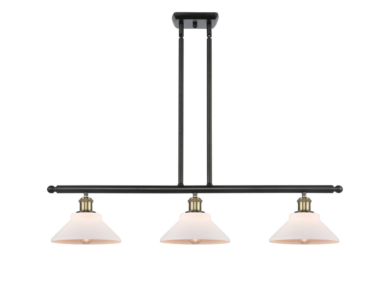 Innovations 516-3I-BAB-G131 Three Light Island Pendant, Black Antique Brass