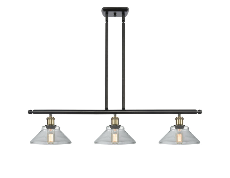 Innovations 516-3I-BAB-G132 Three Light Island Pendant, Black Antique Brass