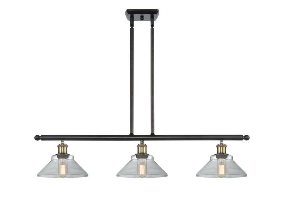 Innovations 516-3I-BAB-G132 Three Light Island Pendant, Black Antique Brass