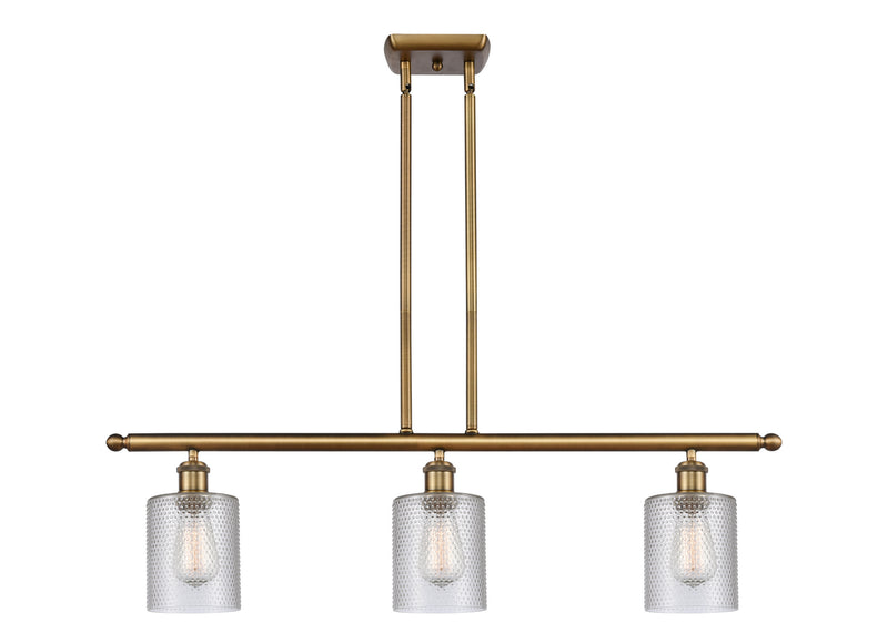 Innovations 516-3I-BB-G112 Three Light Island Pendant, Brushed Brass