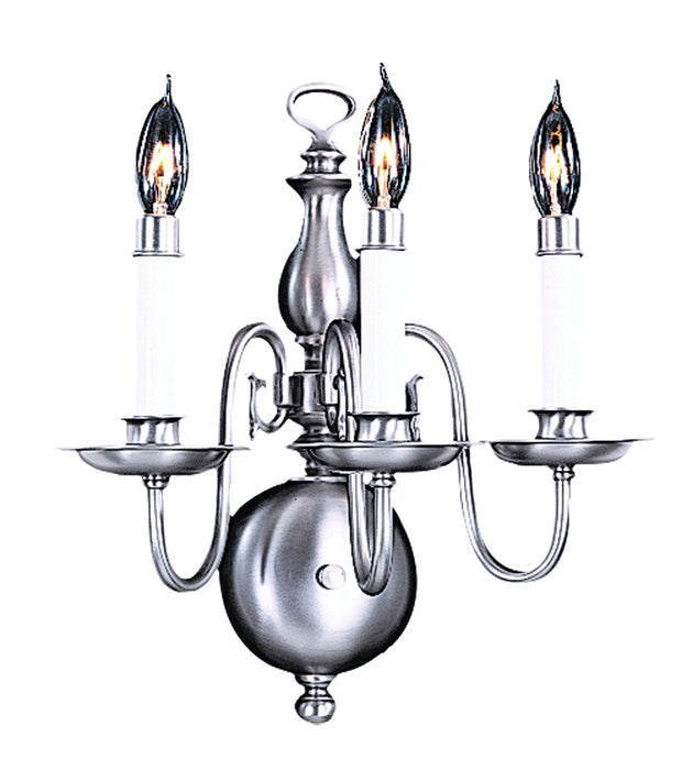 Framburg 9123 SP Three Light Wall Sconce, Satin Pewter