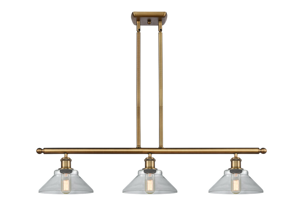 Innovations 516-3I-BB-G132 Three Light Island Pendant, Brushed Brass