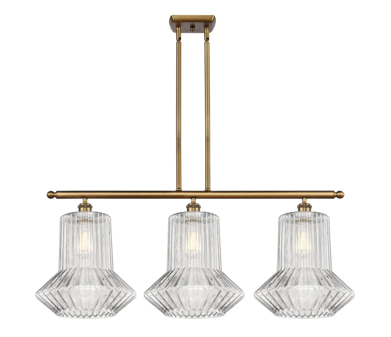 Innovations 516-3I-BB-G212 Three Light Island Pendant, Brushed Brass