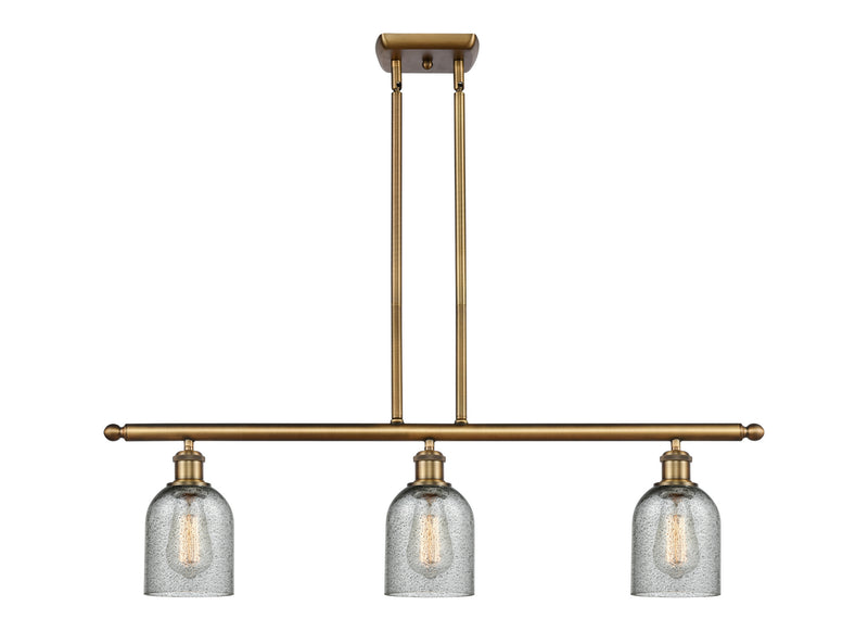 Innovations 516-3I-BB-G257 Three Light Island Pendant, Brushed Brass