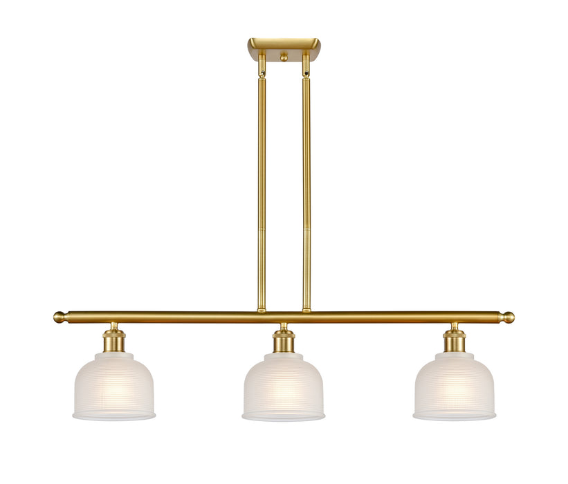 Innovations 516-3I-SG-G411 Three Light Island Pendant, Satin Gold