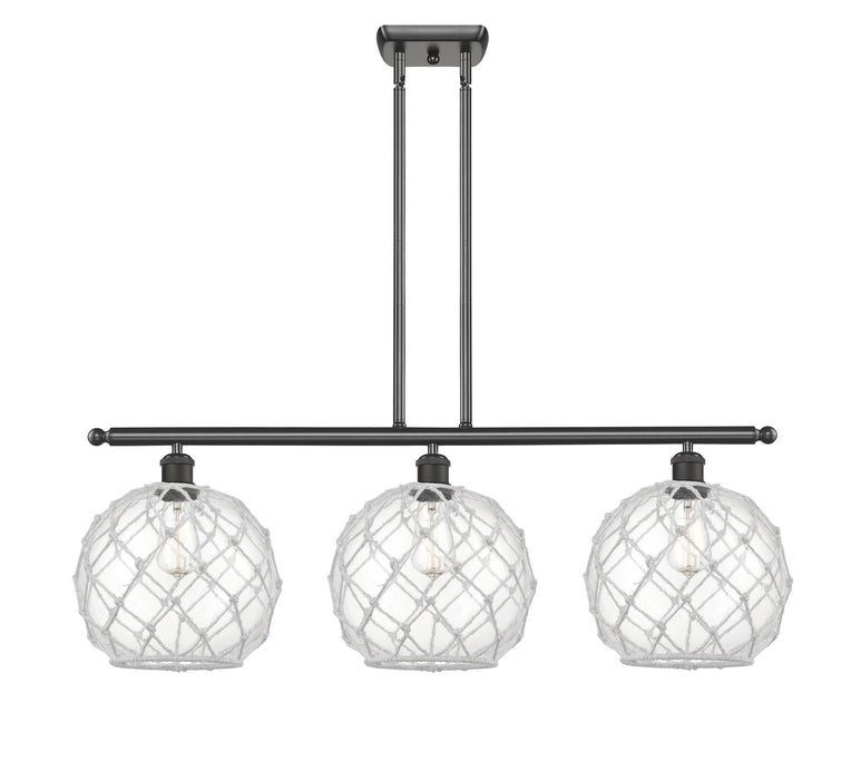 Innovations 516-3I-OB-G122-10RW Three Light Island Pendant, Oil Rubbed Bronze