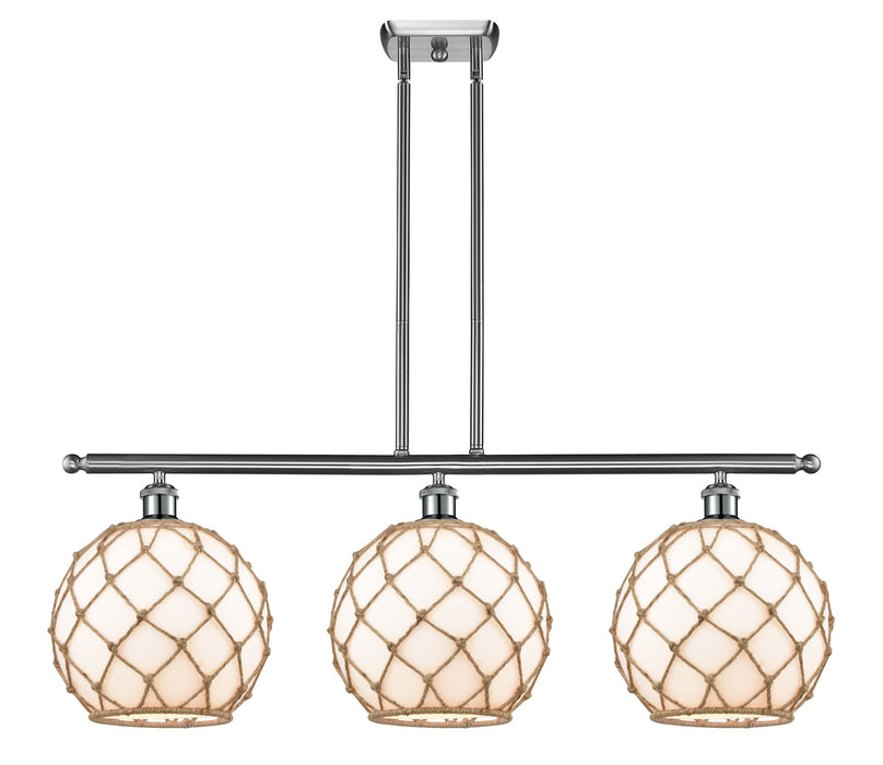 Innovations 516-3I-SN-G121-10RB Three Light Island Pendant, Brushed Satin Nickel