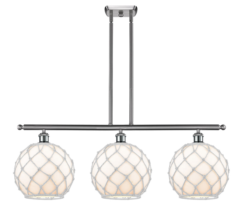 Innovations 516-3I-SN-G121-10RW Three Light Island Pendant, Brushed Satin Nickel
