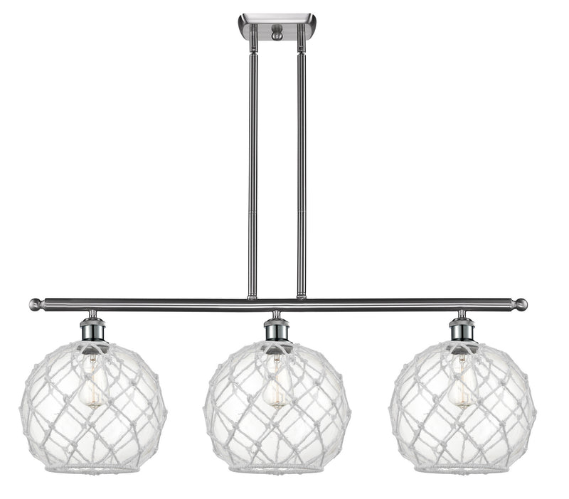 Innovations 516-3I-SN-G122-10RW Three Light Island Pendant, Brushed Satin Nickel