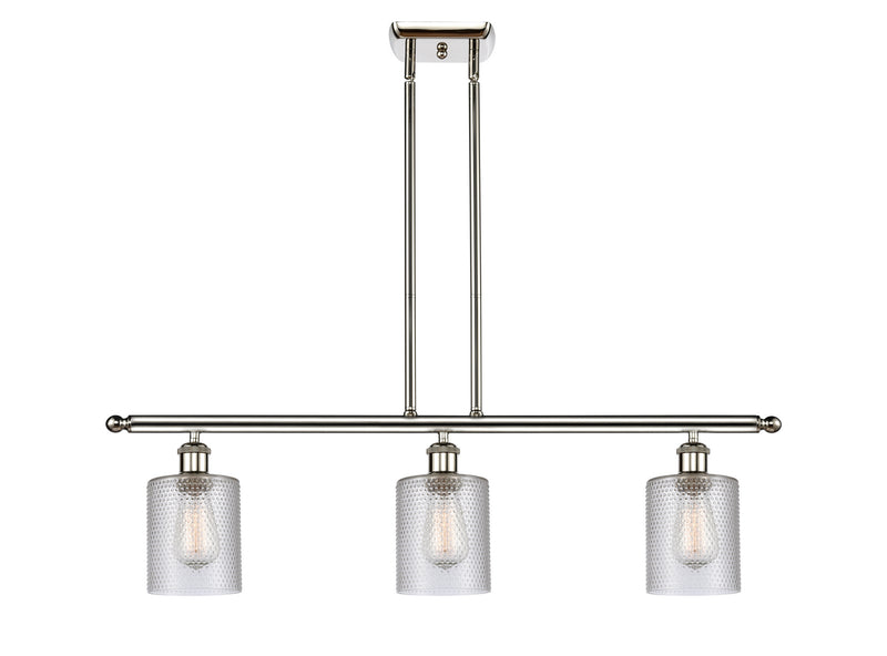 Innovations 516-3I-PN-G112 Three Light Island Pendant, Polished Nickel