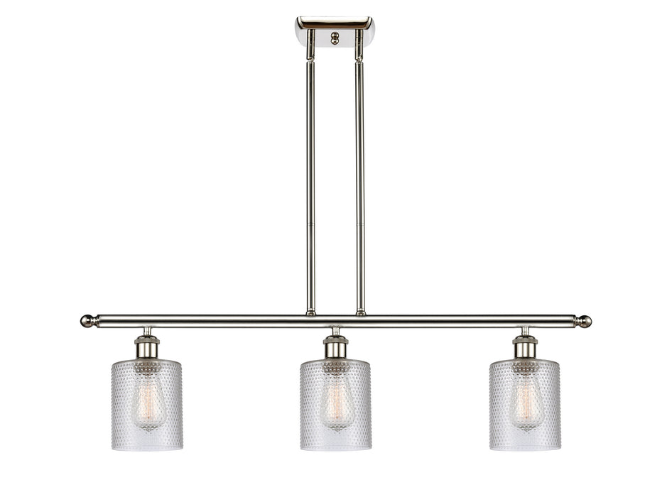 Innovations 516-3I-PN-G112 Three Light Island Pendant, Polished Nickel