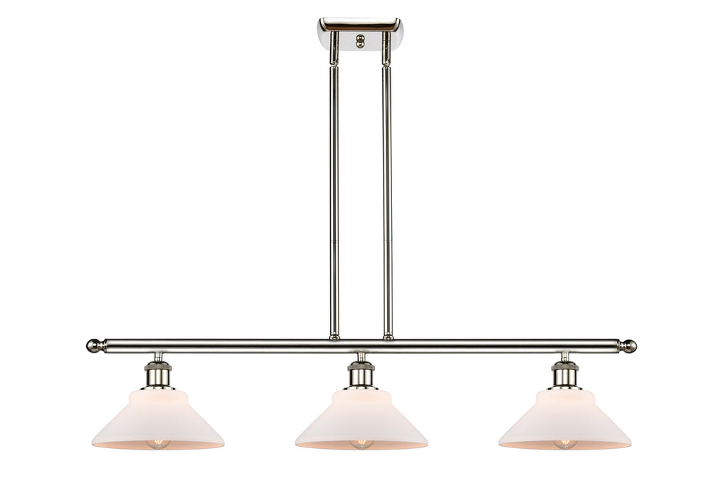Innovations 516-3I-PN-G131 Three Light Island Pendant, Polished Nickel