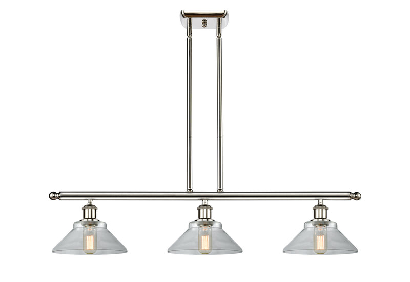 Innovations 516-3I-PN-G132 Three Light Island Pendant, Polished Nickel