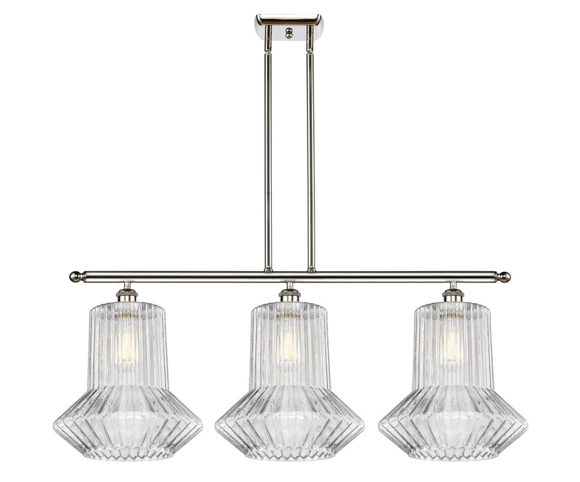 Innovations 516-3I-PN-G212 Three Light Island Pendant, Polished Nickel