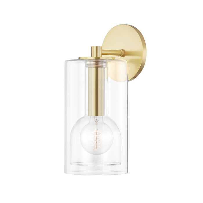 Mitzi H415101A-AGB One Light Wall Sconce, Aged Brass