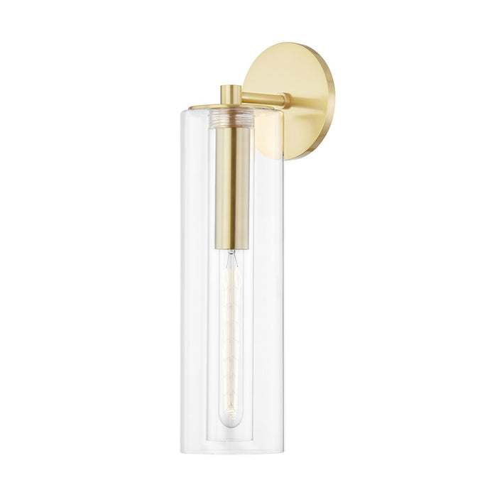 Mitzi H415101B-AGB One Light Wall Sconce, Aged Brass