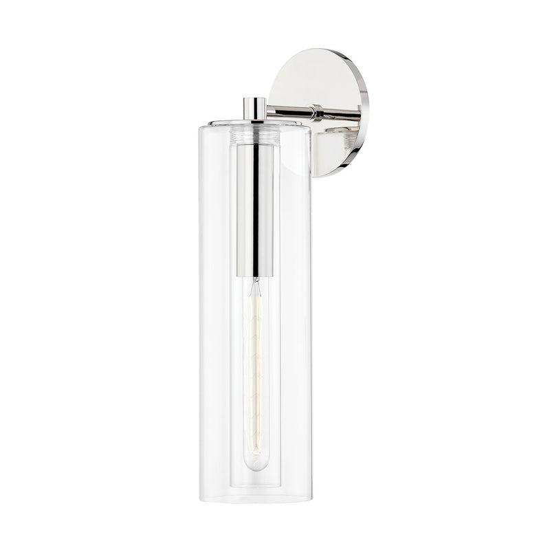 Mitzi H415101B-PN One Light Wall Sconce, Polished Nickel