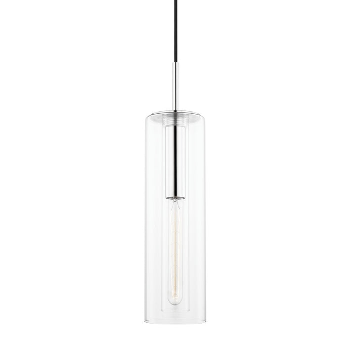 Mitzi H415701B-PN One Light Pendant, Polished Nickel