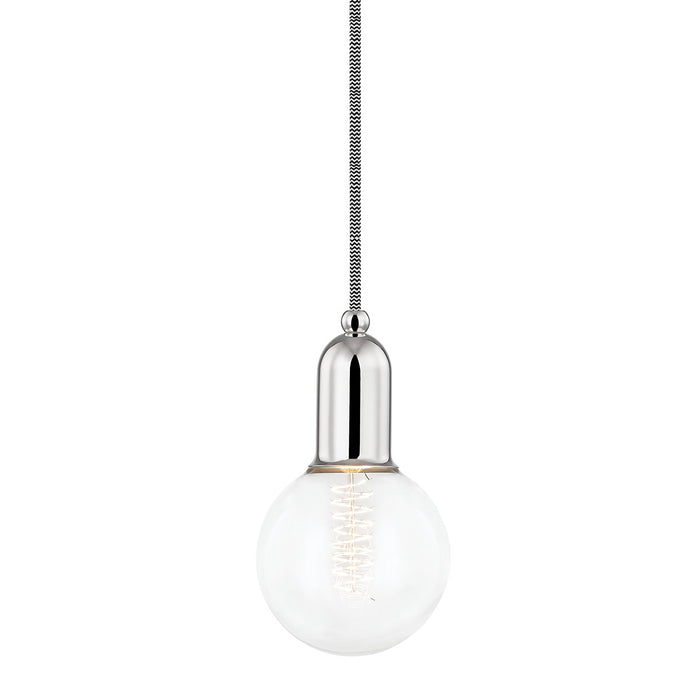Mitzi H419701-PN One Light Pendant, Polished Nickel