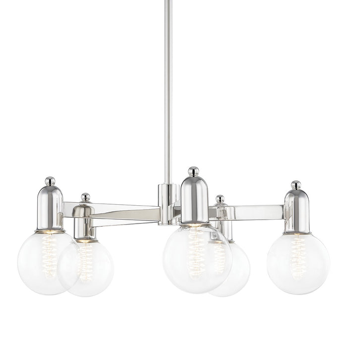 Mitzi H419805-PN Five Light Chandelier, Polished Nickel