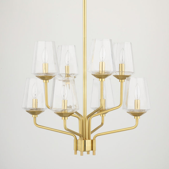 Mitzi H420808-AGB Eight Light Chandelier, Aged Brass