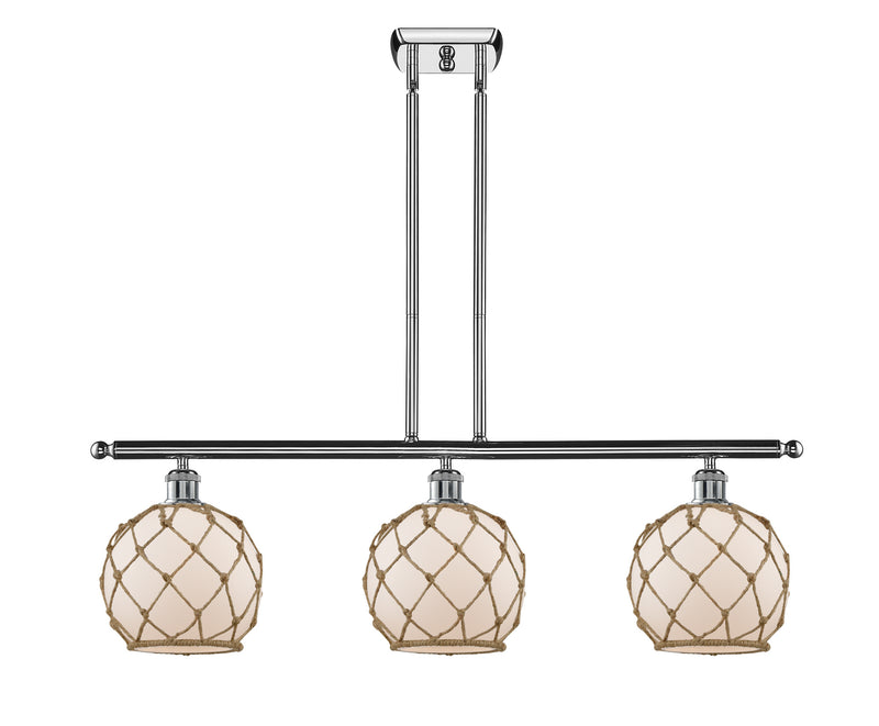 Innovations 516-3I-PC-G121-8RB Three Light Island Pendant, Polished Chrome