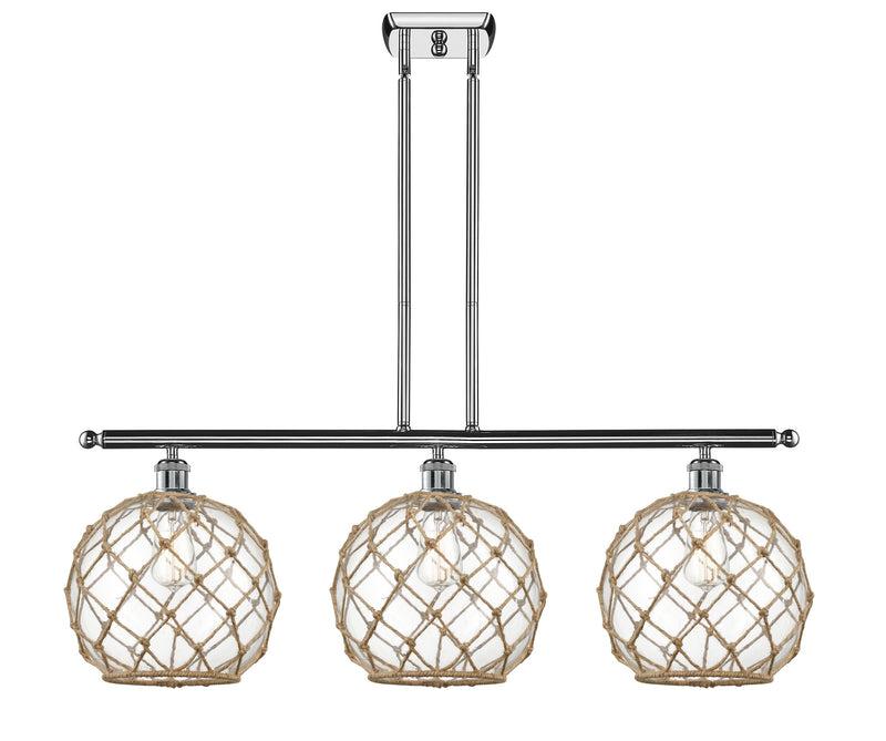 Innovations 516-3I-PC-G122-10RB Three Light Island Pendant, Polished Chrome