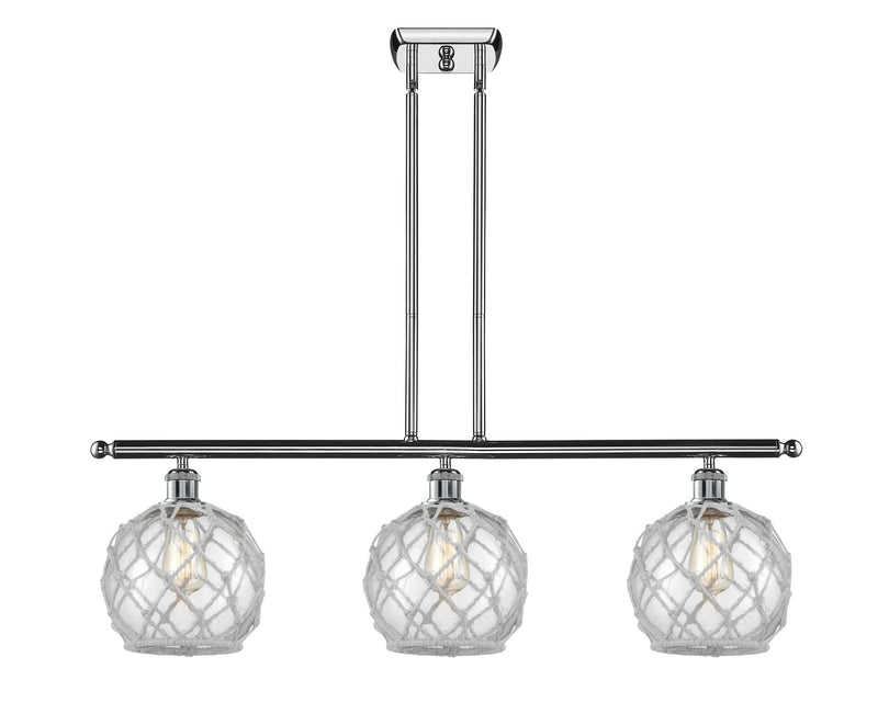 Innovations 516-3I-PC-G122-8RW Three Light Island Pendant, Polished Chrome