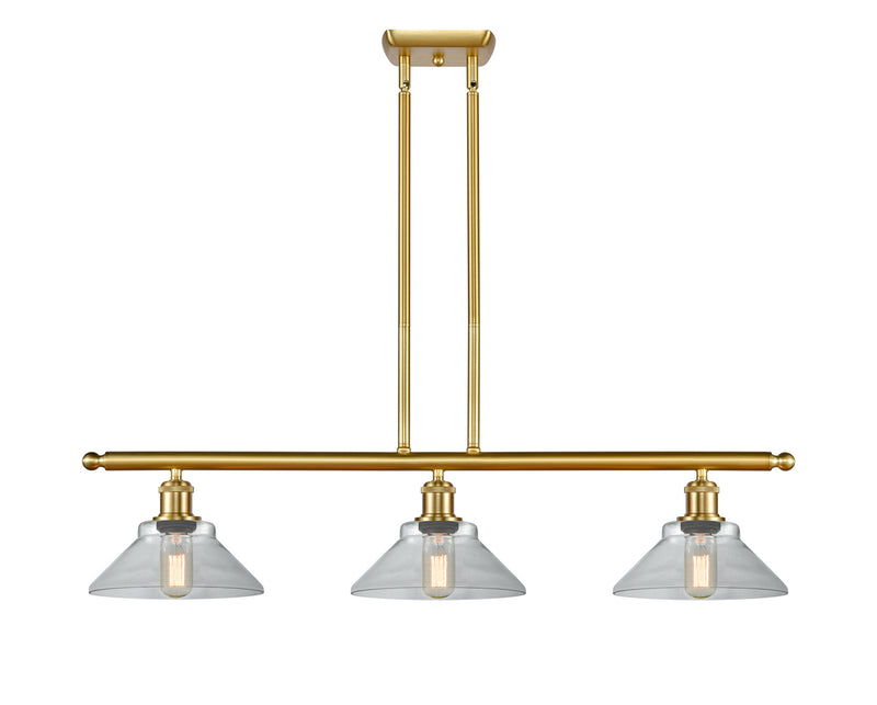Innovations 516-3I-SG-G132 Three Light Island Pendant, Satin Gold