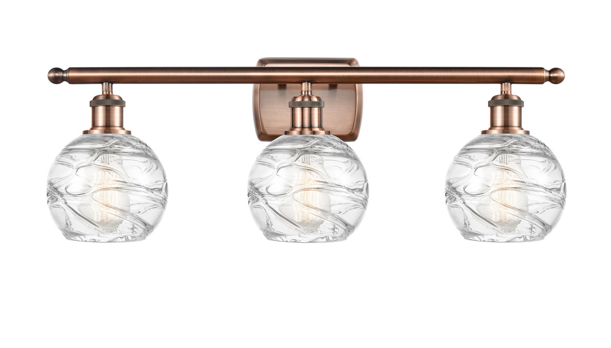 Innovations 516-3W-AC-G1213-6 Three Light Bath Vanity, Antique Copper