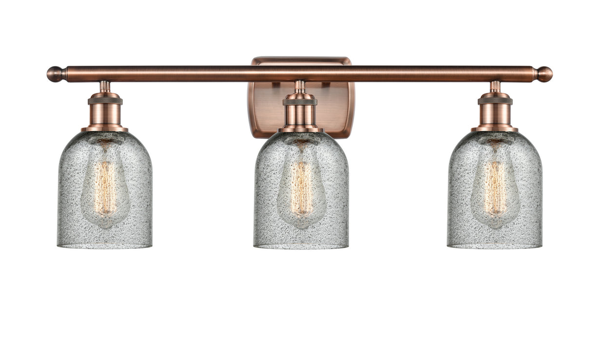 Innovations 516-3W-AC-G257 Three Light Bath Vanity, Antique Copper