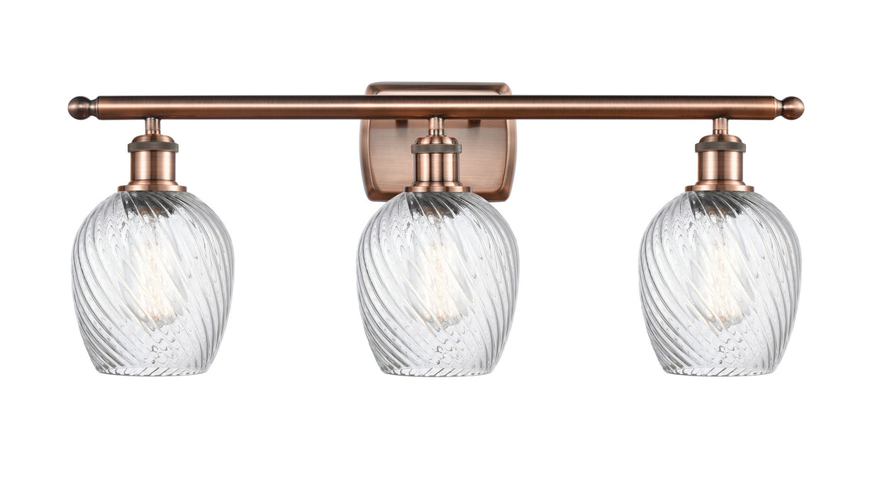 Innovations 516-3W-AC-G292 Three Light Bath Vanity, Antique Copper