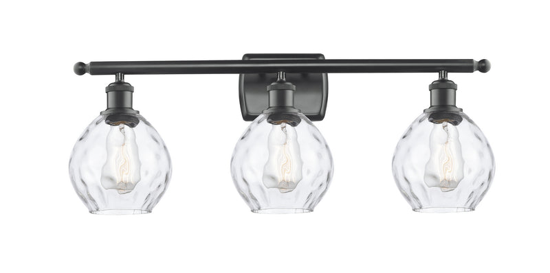 Innovations 516-3W-BK-G362 Three Light Bath Vanity, Matte Black