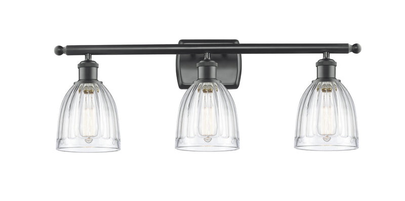 Innovations 516-3W-BK-G442 Three Light Bath Vanity, Matte Black