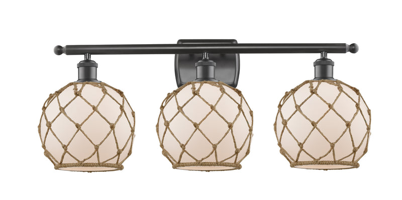 Innovations 516-3W-OB-G121-8RB Three Light Bath Vanity, Oil Rubbed Bronze