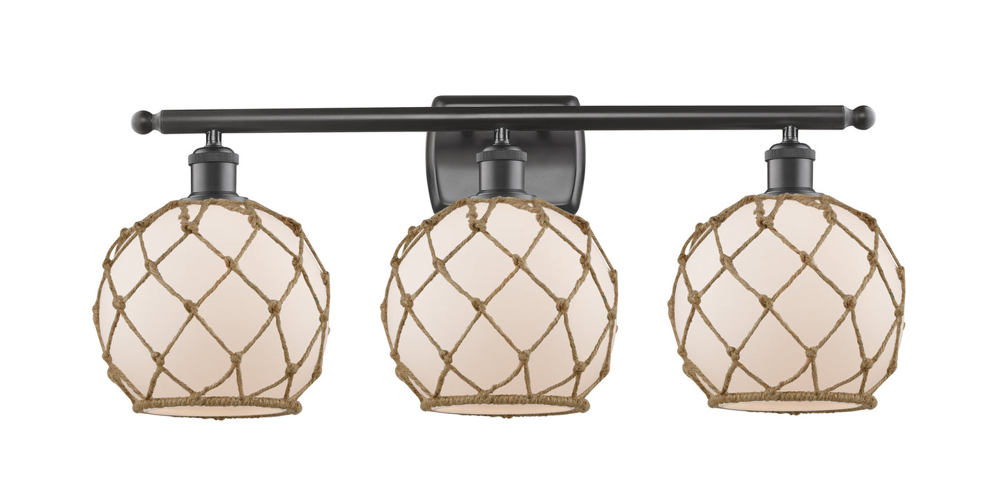 Innovations 516-3W-OB-G121-8RB Three Light Bath Vanity, Oil Rubbed Bronze