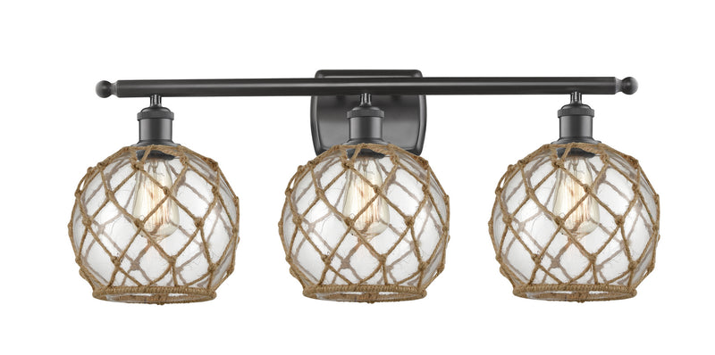 Innovations 516-3W-OB-G122-8RB Three Light Bath Vanity, Oil Rubbed Bronze