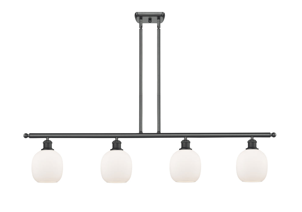 Innovations 516-4I-BK-G101 Four Light Island Pendant, Matte Black