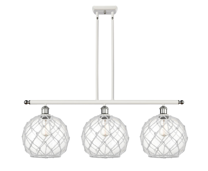 Innovations 516-3I-WPC-G122-10RW Three Light Island Pendant, White Polished Chrome