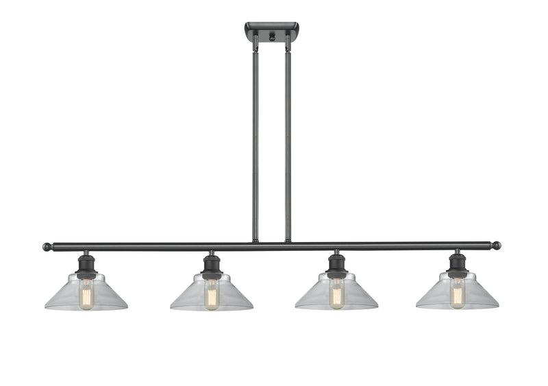 Innovations 516-4I-BK-G132 Four Light Island Pendant, Matte Black
