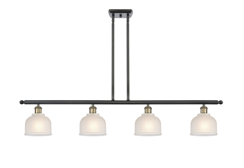 Innovations 516-4I-BAB-G411 Four Light Island Pendant, Black Antique Brass