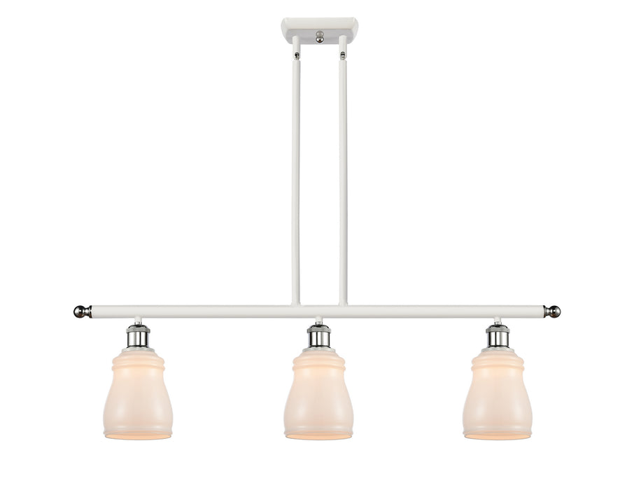 Innovations 516-3I-WPC-G391 Three Light Island Pendant, White Polished Chrome