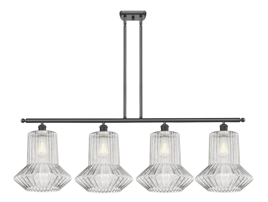 Innovations 516-4I-BK-G212 Four Light Island Pendant, Matte Black