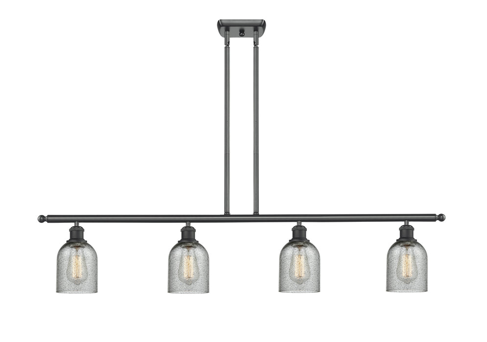 Innovations 516-4I-BK-G257 Four Light Island Pendant, Matte Black