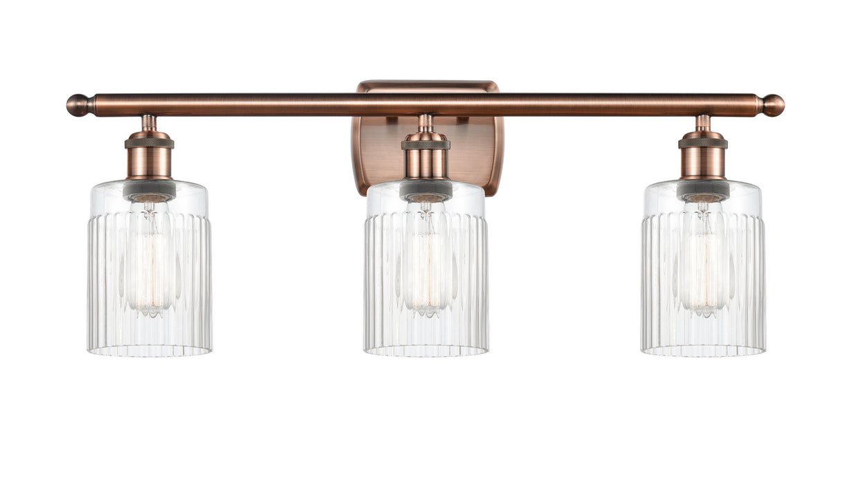 Innovations 516-3W-AC-G342 Three Light Bath Vanity, Antique Copper