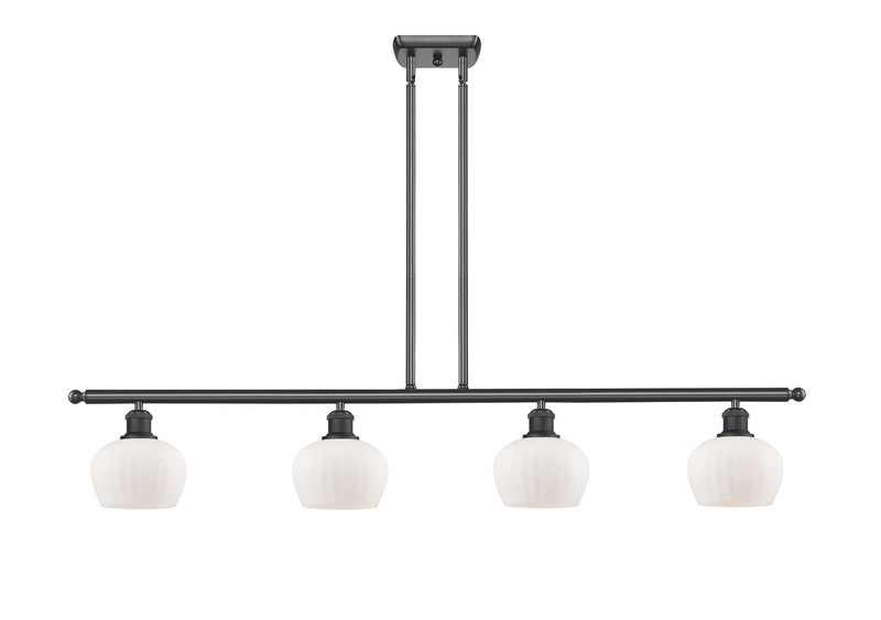 Innovations 516-4I-BK-G91 Four Light Island Pendant, Matte Black