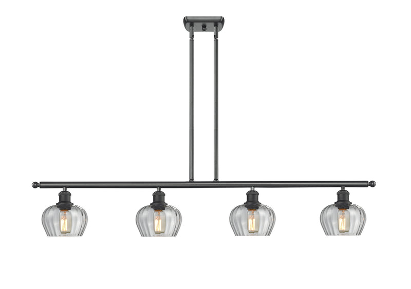 Innovations 516-4I-BK-G92 Four Light Island Pendant, Matte Black